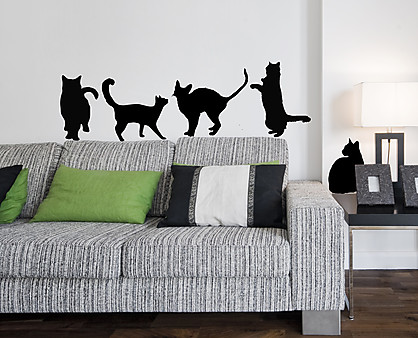 Sticker sagome gatti vari decorazione adesiva murale Wall stickers gatti