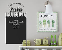 cafe muffins blackboard