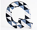 lettera in legno Q trama quadratini blu diagonale