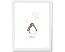 penguin - print with frame