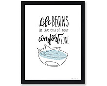 comfort zone - print with frame
