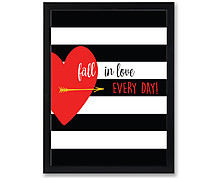 fall in love - print with frame