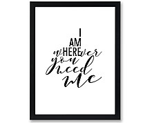 i am here - print with frame
