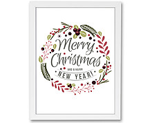 merry christmas - print with frame