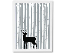reindeer - print with frame