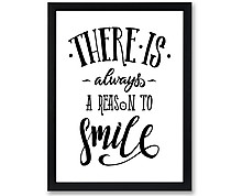 reason to smile - print with frame