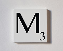 m - decorative wood letter