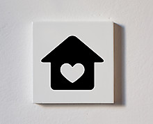 home with heart - decorative wood tile
