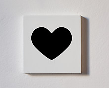 heart - decorative wood tile