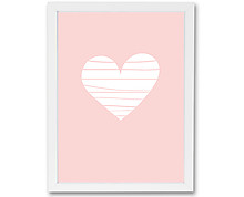 pastel heart - print with frame