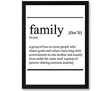 family - print with frame