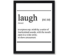 laugh - print with frame