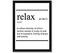 relax - print with frame