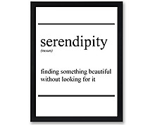 serendipity - print with frame