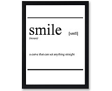 smile vocabulary - print with frame