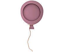Pink air balloon frame