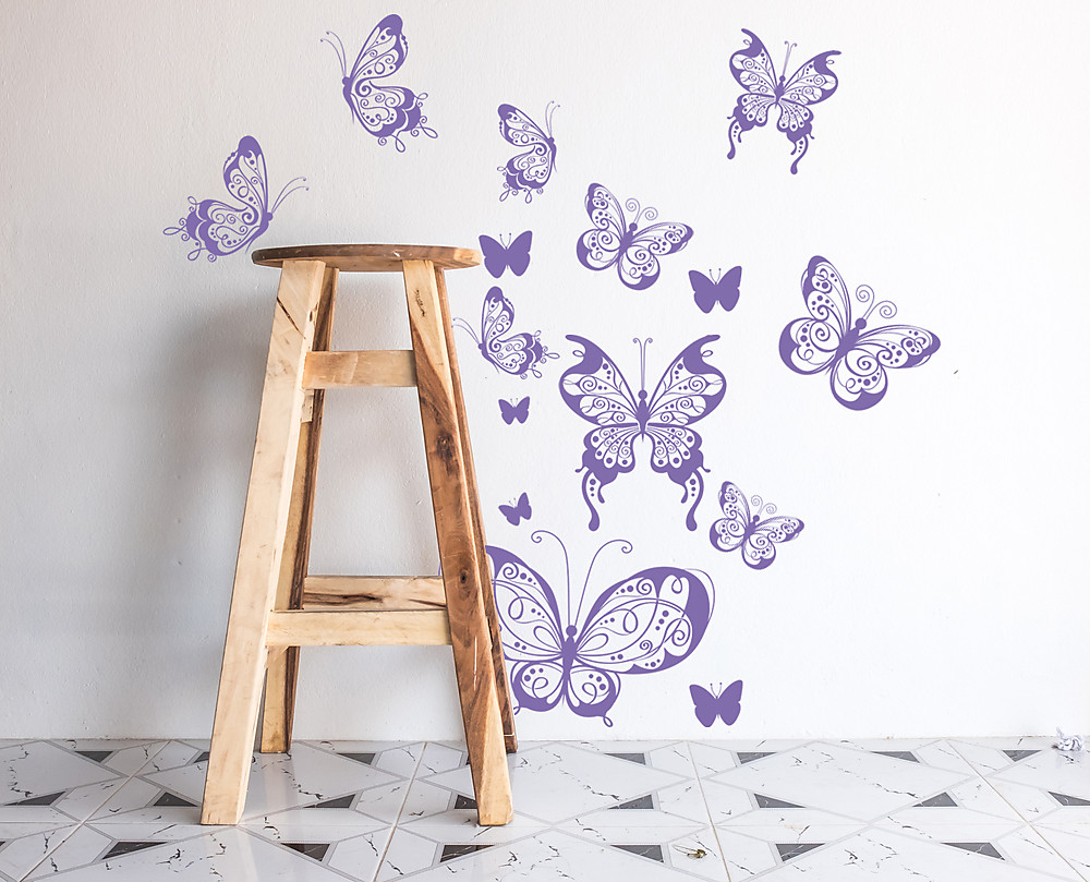 farfalle decorazione adesiva murale